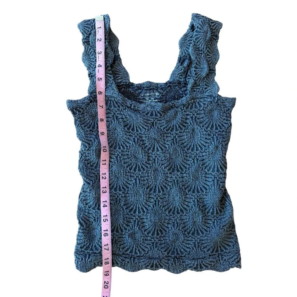 Intimately Free People Grey Textured Knit Tank Top Square Neck M/L Boho Summer